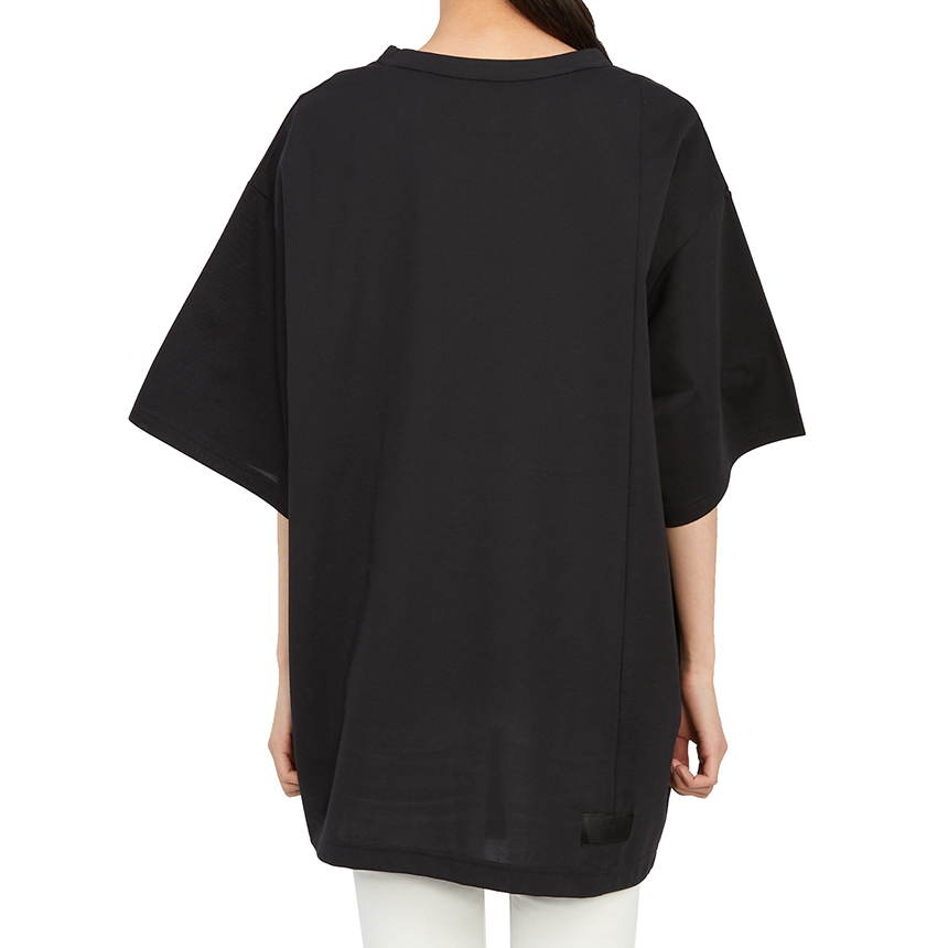 요지야마모토(YOHJI YAMAMOTO) Y-3 프리미엄 여자 크루넥 반팔티셔츠 루즈핏 H44796 BLACK