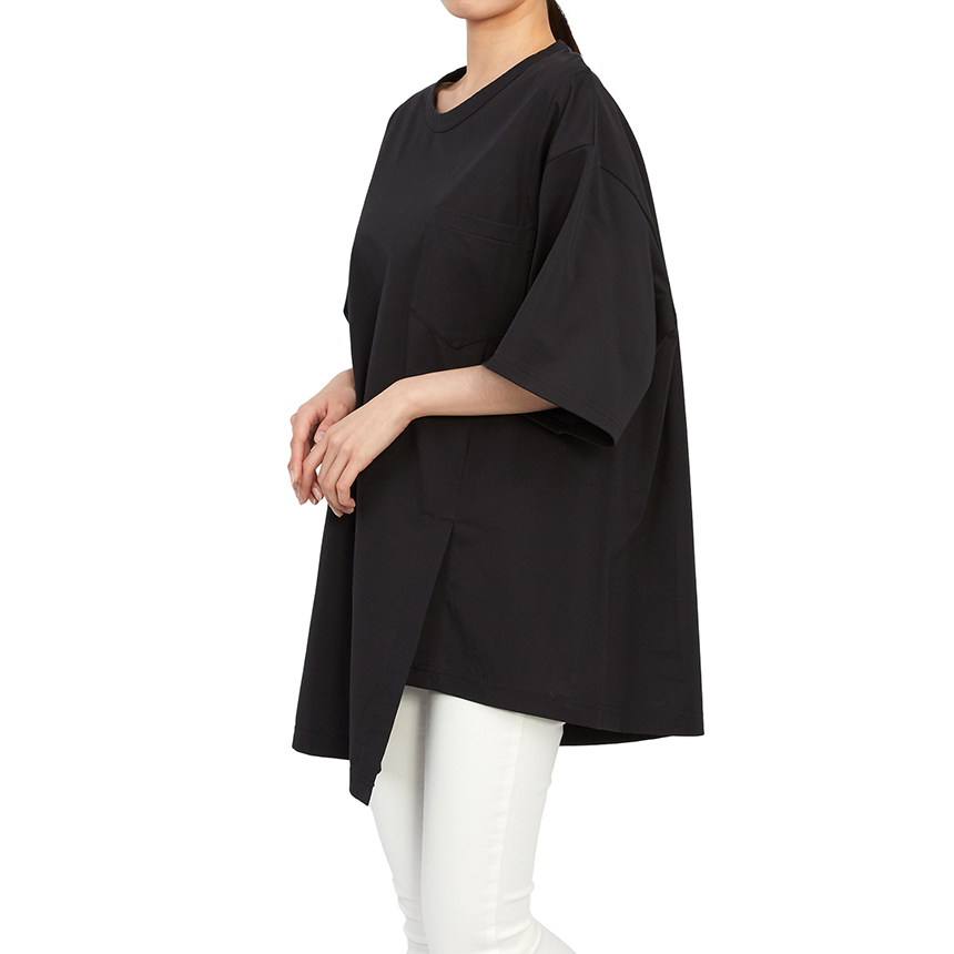 요지야마모토(YOHJI YAMAMOTO) Y-3 프리미엄 여자 크루넥 반팔티셔츠 루즈핏 H44796 BLACK