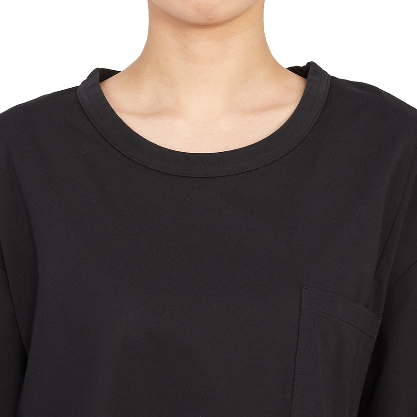 요지야마모토(YOHJI YAMAMOTO) Y-3 프리미엄 여자 크루넥 반팔티셔츠 루즈핏 H44796 BLACK